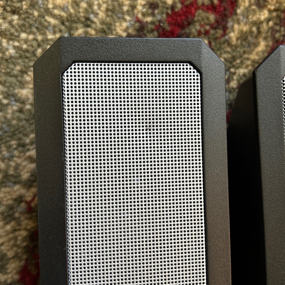 Dell A225 USB Powered Wired Black and Gray Speaker Pair using 3.5mm Audio Jack