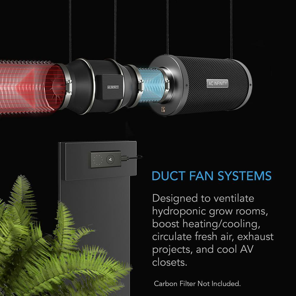 Cloudline S8 Quiet 8 In. Inline Duct Fan Speed Controller Heating Cooling Booste