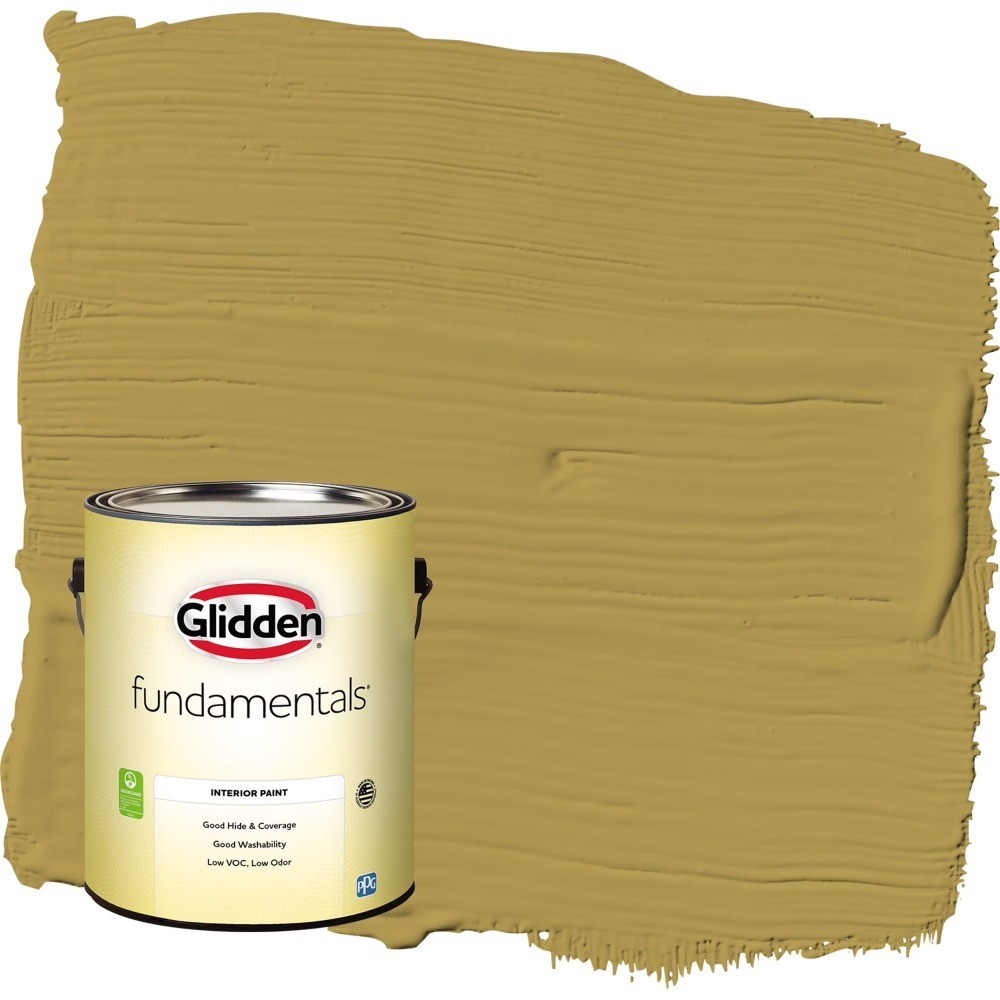 Interior Paint, 1 Gallon, Yellow Eggshell Finish, Premium Coverage, Easy