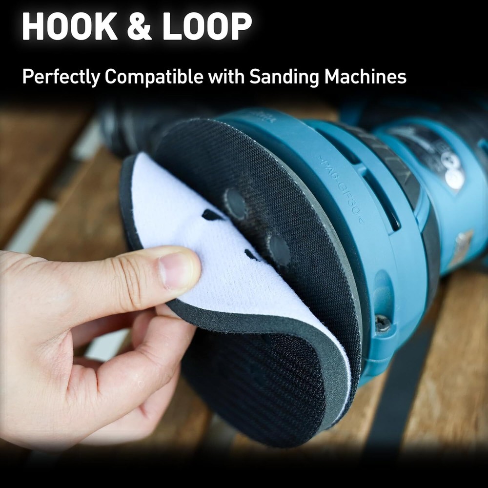 2Pcs 5 inch Hook Loop Soft Foam Interface Sanding Disc Sander Buffer Backing Pad