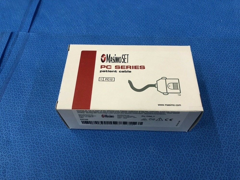 Masimo SET LNOP Patient Cable Red PC-12 Ref 1006 *GOOD CONDITION*
