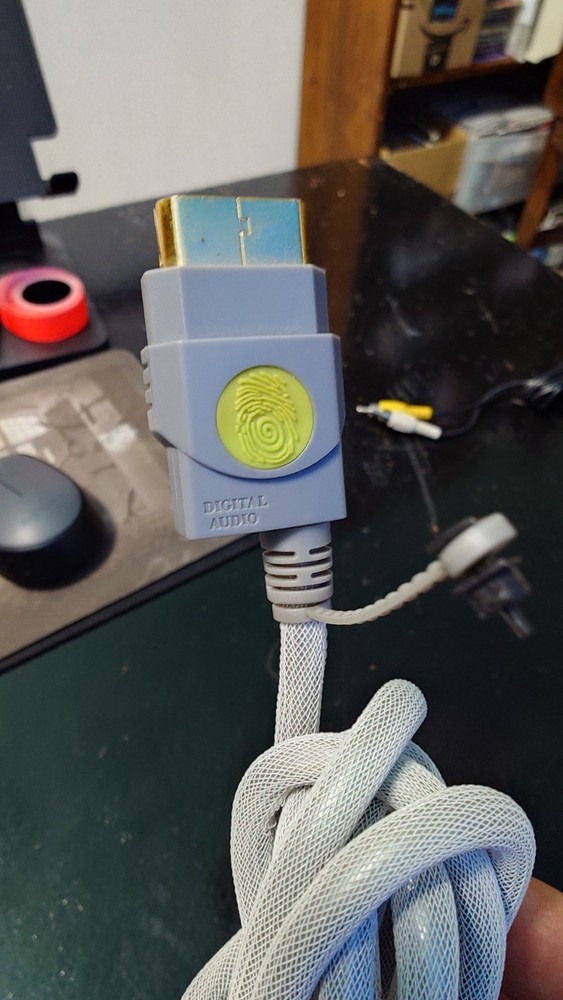 Original Xbox Psyclone Brand Component HD AV Genuine Silver Cable Cord TESTED