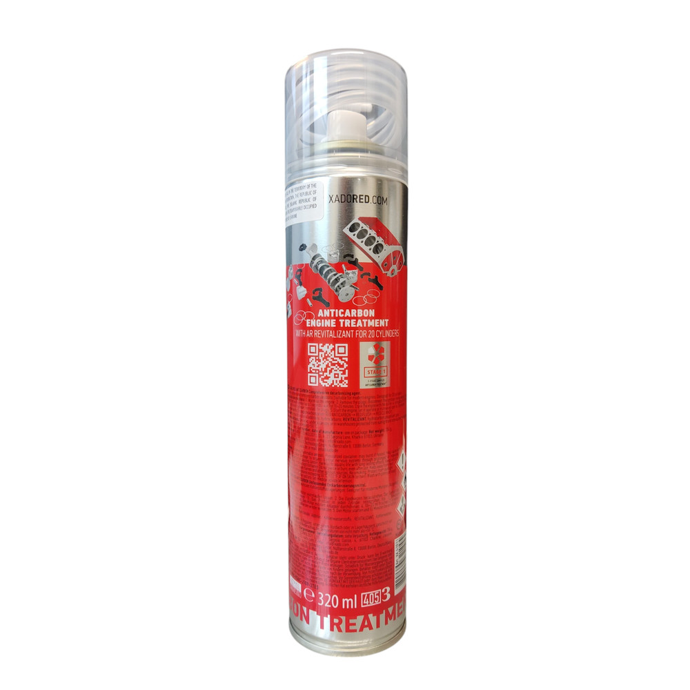 XADO RED ANTICARBON Piston Ring Cleaner Flask Spray Can 320ml