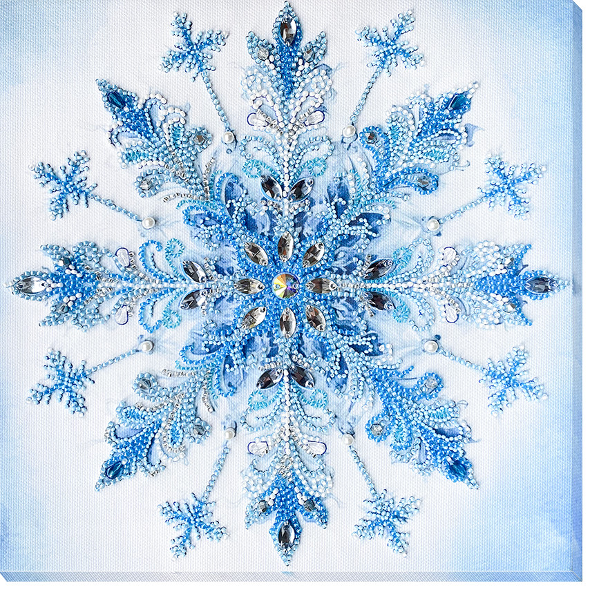 DIY Bead Embroidery Kit Frost patterns Beaded stitching needlepoint beadwork