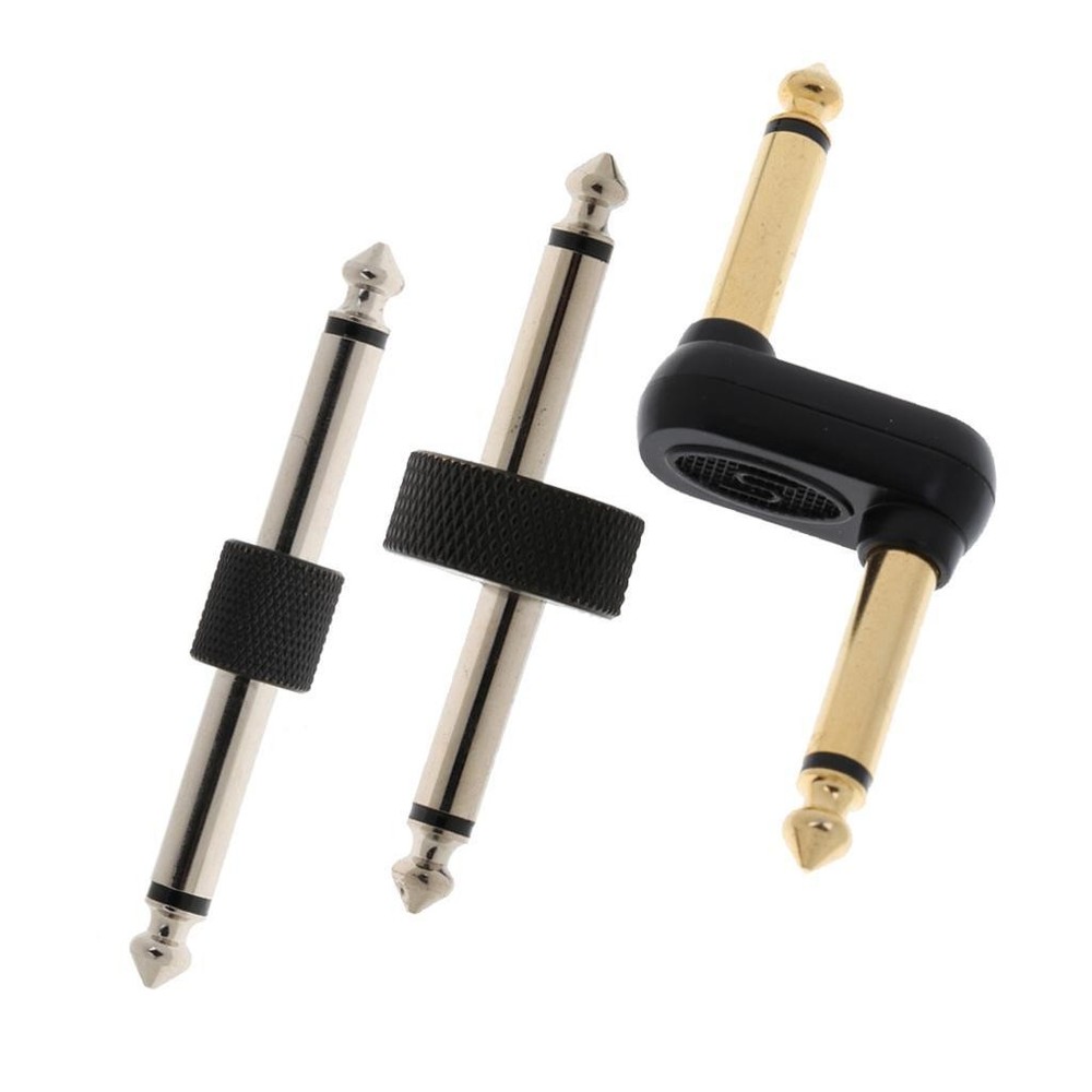 Durable 6.35mm  Socket Connector Patch Adapter Male Plug to Male Plug