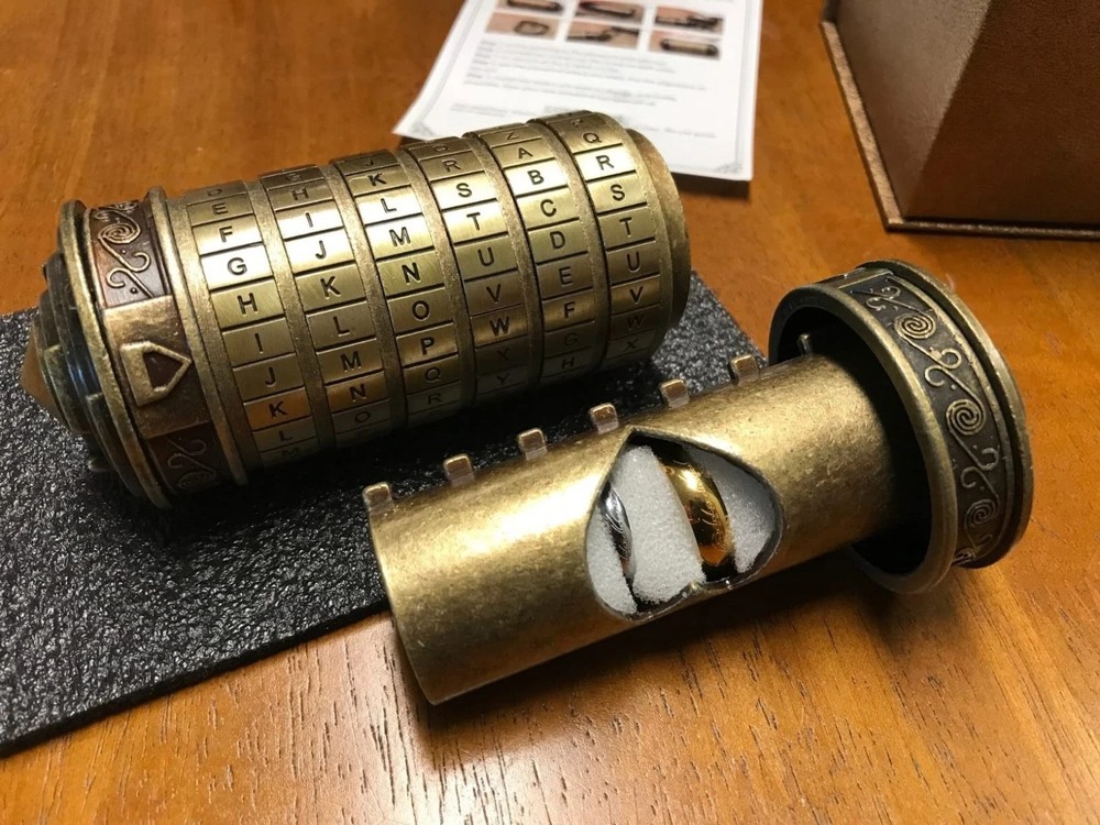 Da Vinci Code Mini Cryptex Puzzle Box Romantic Gift for Her Valentine