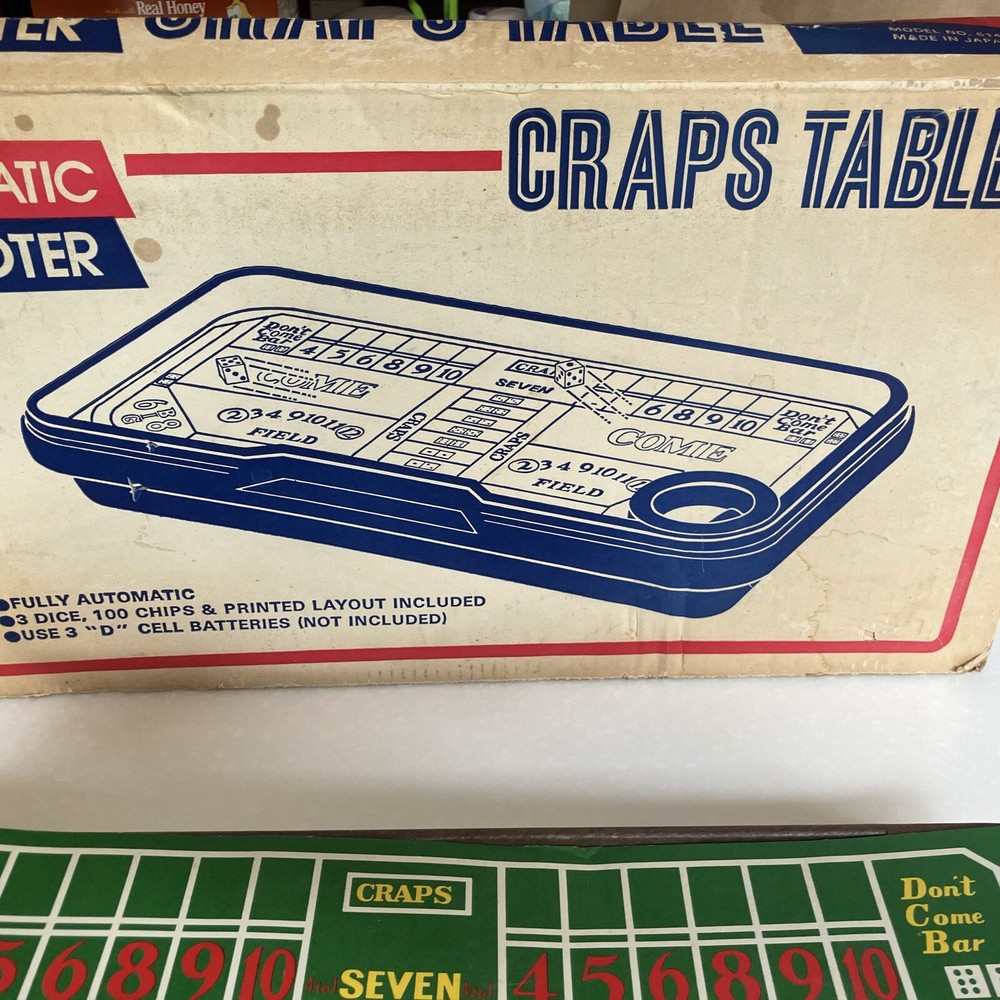 Vintage Waco Auto-Shooter Craps Table Automatic Dice Roller Complete, TESTED!