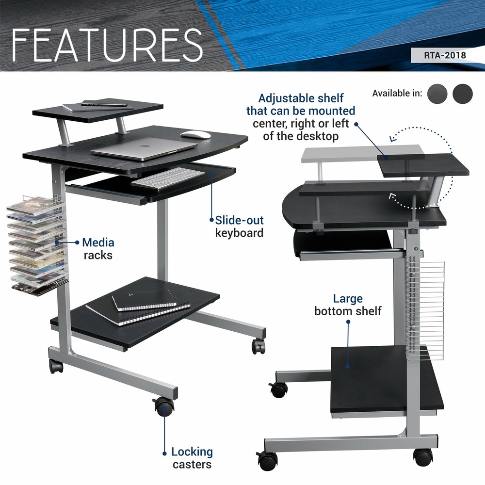 Compact Modern Computer Cart