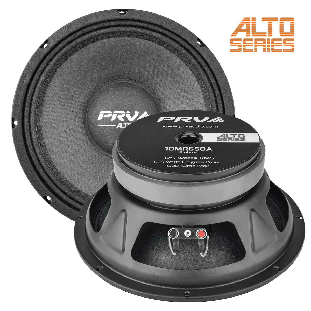 2x PRV Audio 10MR650A Midrange 10" Speaker 8 Ohms 10in PRO Car Audio 650 Watts
