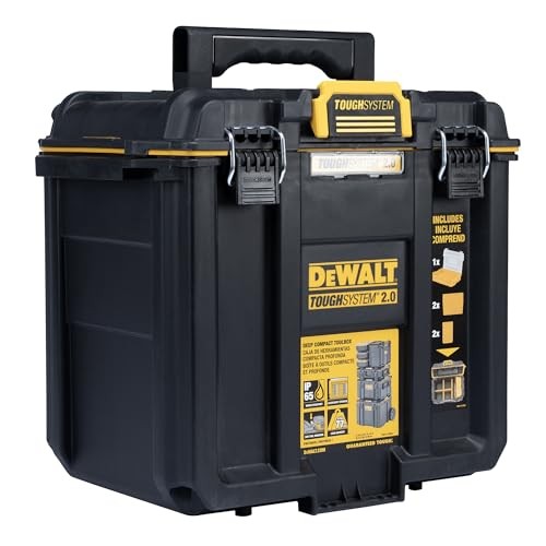 DEWALT TOUGHSYSTEM 2.0 Compact and Durable Deep Toolbox with Removable