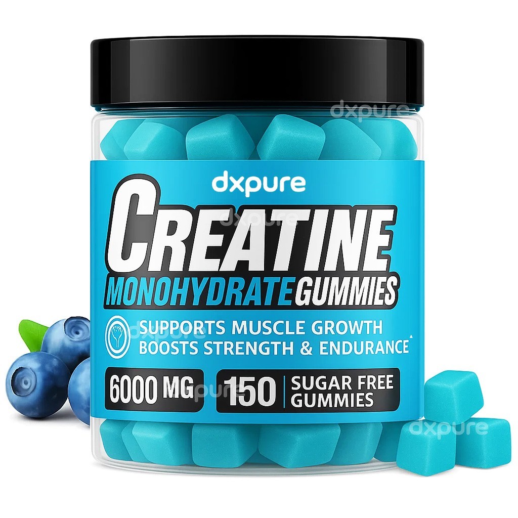 Creatine Monohydrate Gummies - 150 Gummies - 6000mg - Muscle Strength and Energy
