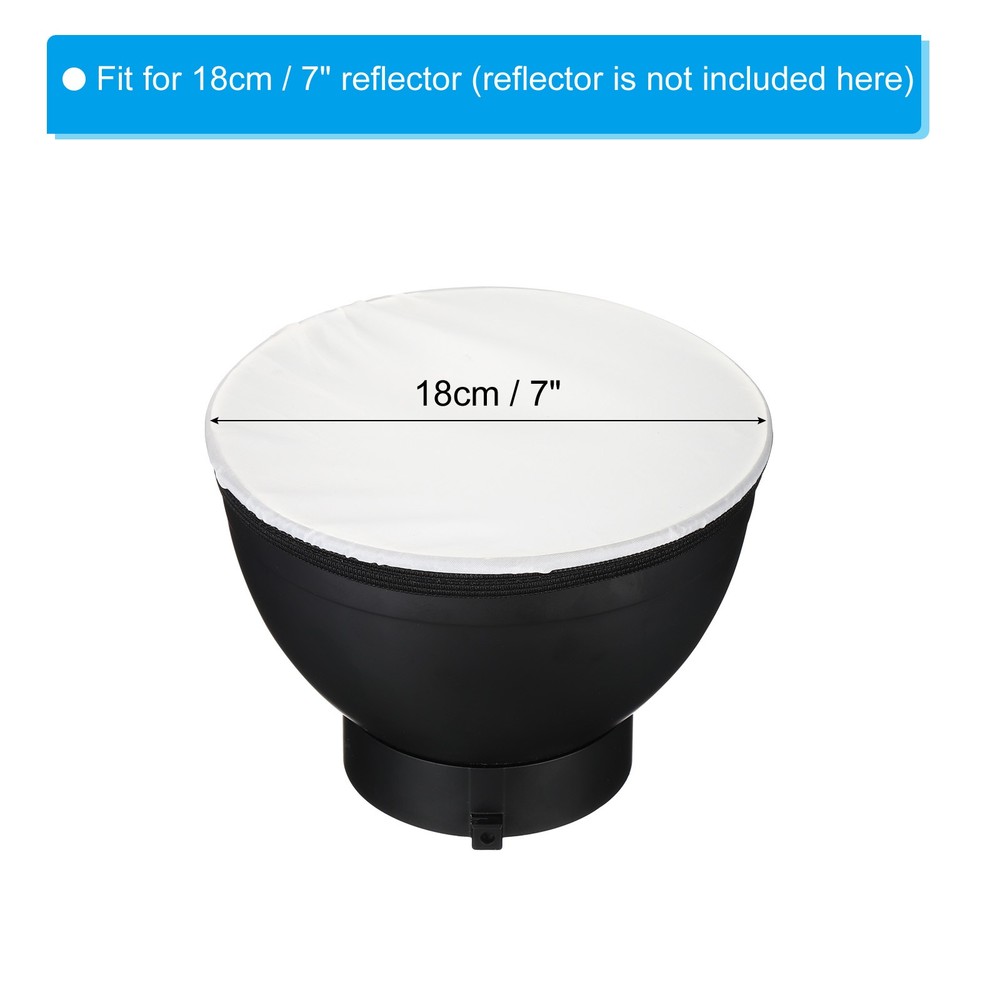 4pcs 7" 18cm Soft Diffuser Lamp Cover Light Strobe Reflector Lamp Sock White