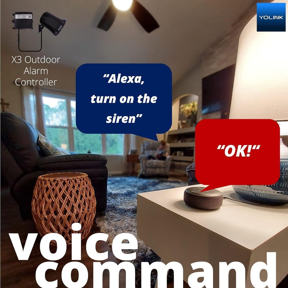 YoLink X3 Version Outdoor Alarm Controller, Ruggedized Battery-Powered 130dB