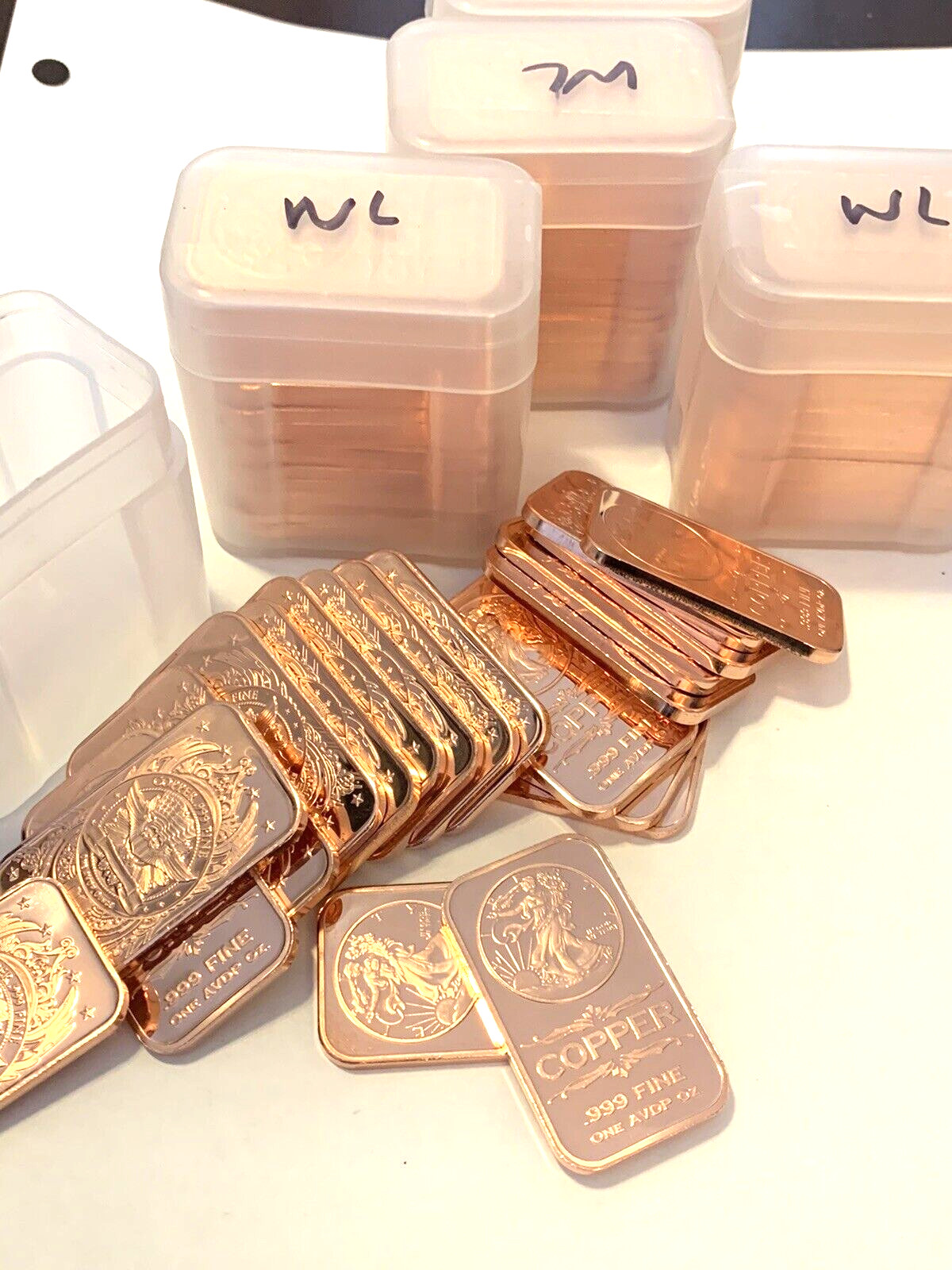 Walking Liberty Bars, 20-pack, 1 Ounce Copper Bars, 20 Bars, 1.25 lbs-REEDERSONG