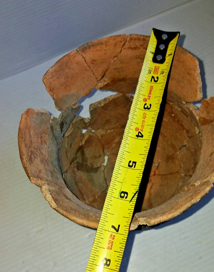 Pre-Columbian Native American Indian Mississippian Partial Pottery Jar Artifact