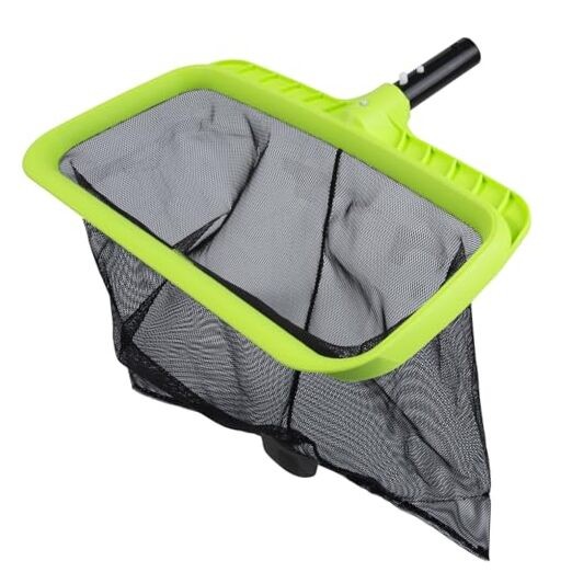 Swimming Pool Leaf Skimmer Net,Reinforced Frame Deep Rake Net Plastic Edge