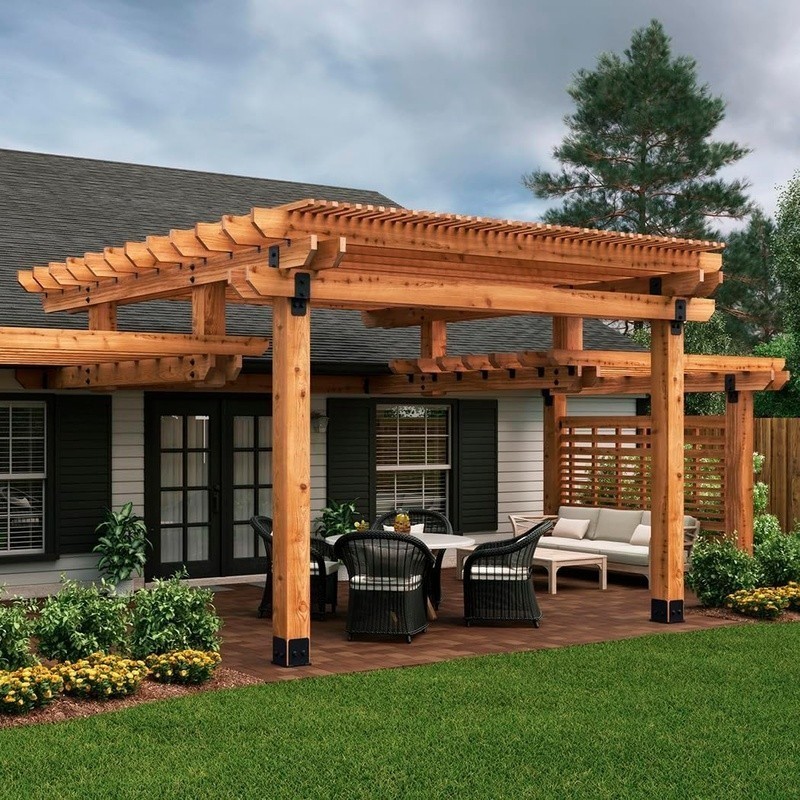 Durable Post Base 6x6 Wood Posts Pergolas Decks Elevated Design Hardware Kit