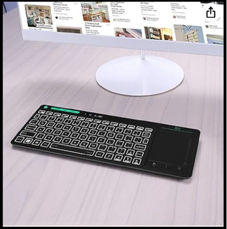 K18 plus Wireless 3-LED Color Backlit Multimedia Keyboard with Multi-Touch B