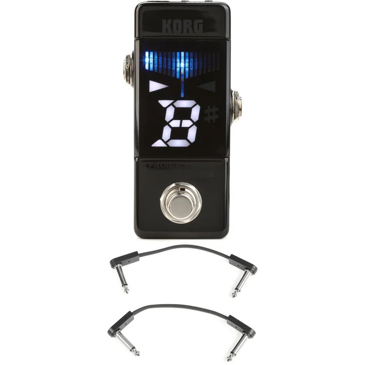 Korg Pitchblack X Mini Custom Pedal Tuner with EBS Patch Cables