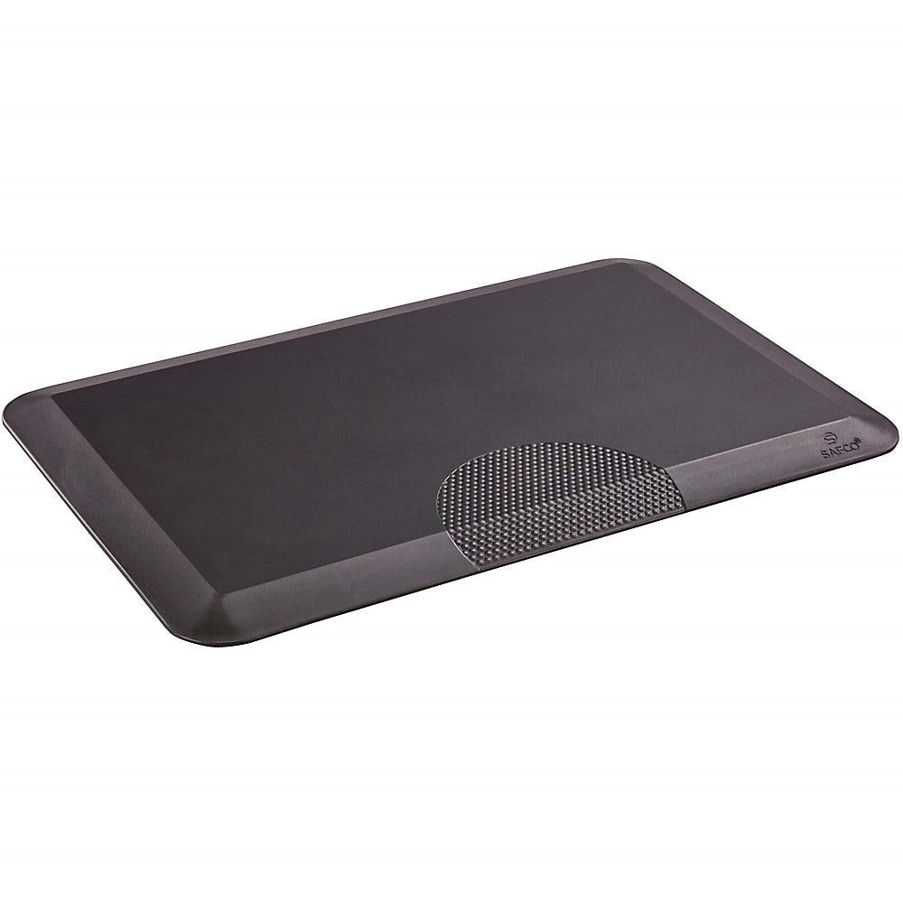 Anti-Fatigue Mat Rectangular Black Textured Surface 20" x 30" 2110BL