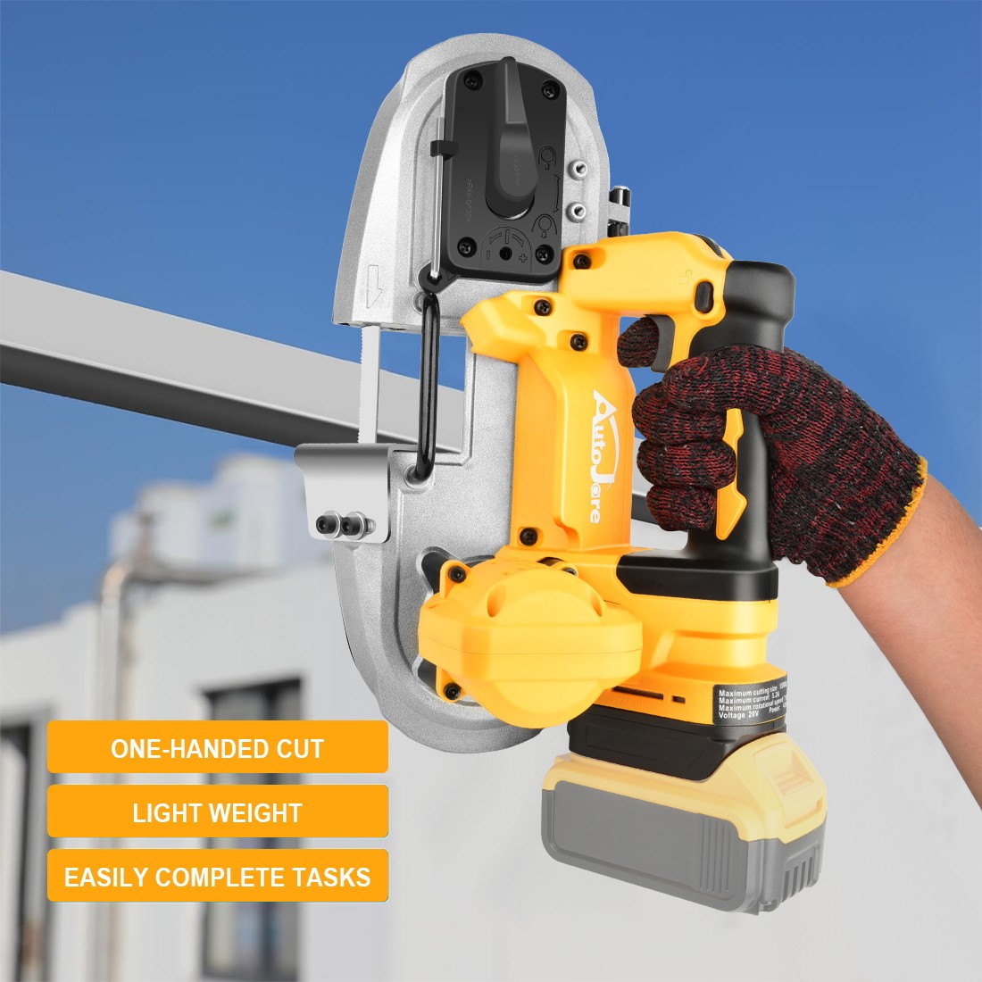 20V Portable Band Saw for Dewalt 2-1/5'' 400W Cordless Compact Bandsaw Brushless