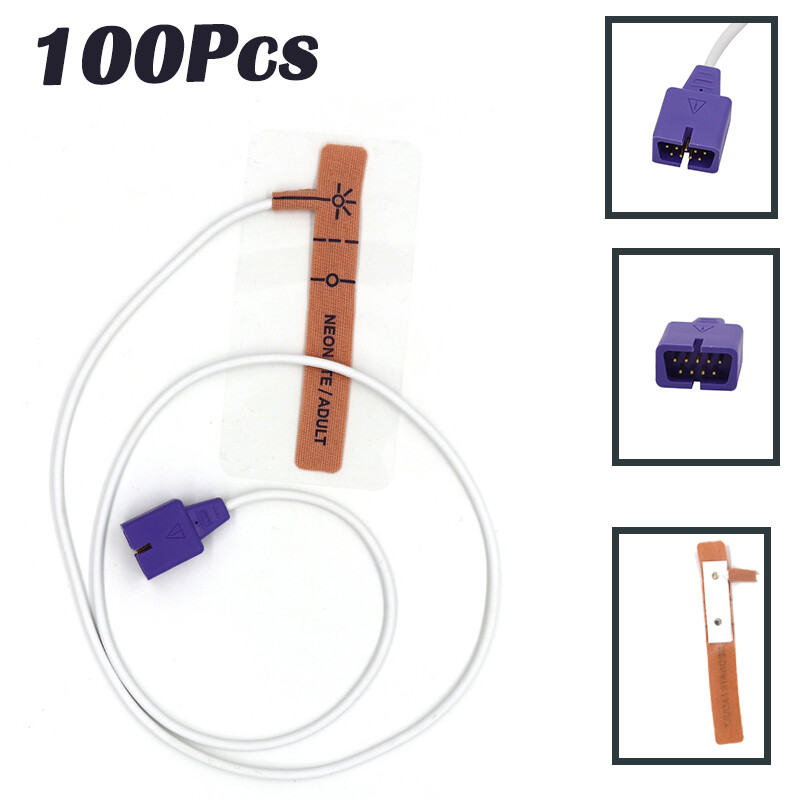 100pcs Disposable Neonatal Adult Spo2 Sensor Compatible for Nellcor MAX-P Probe
