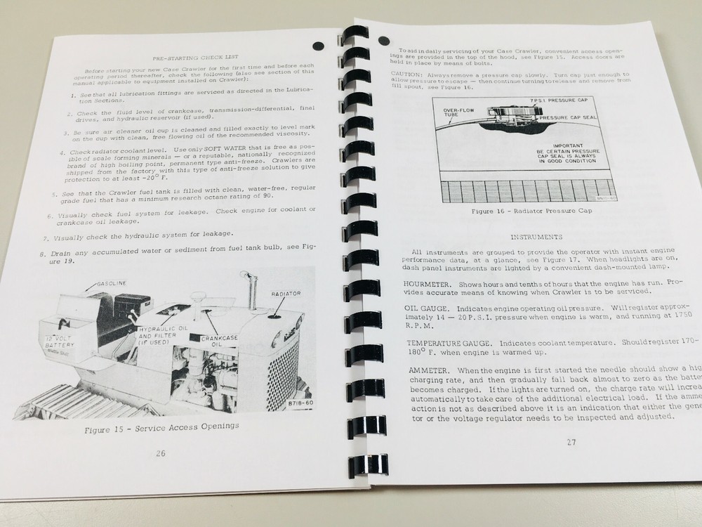 Case 310E Crawler Tractor Operators Owners Manual Maintenance Adjustments