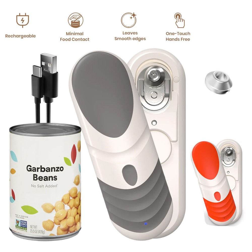 Electric Can Opener One-Button Switch On Off Automatic Handheld Can Openers