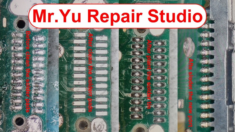 Soder pads rebuild and connector replacement service (entire console)