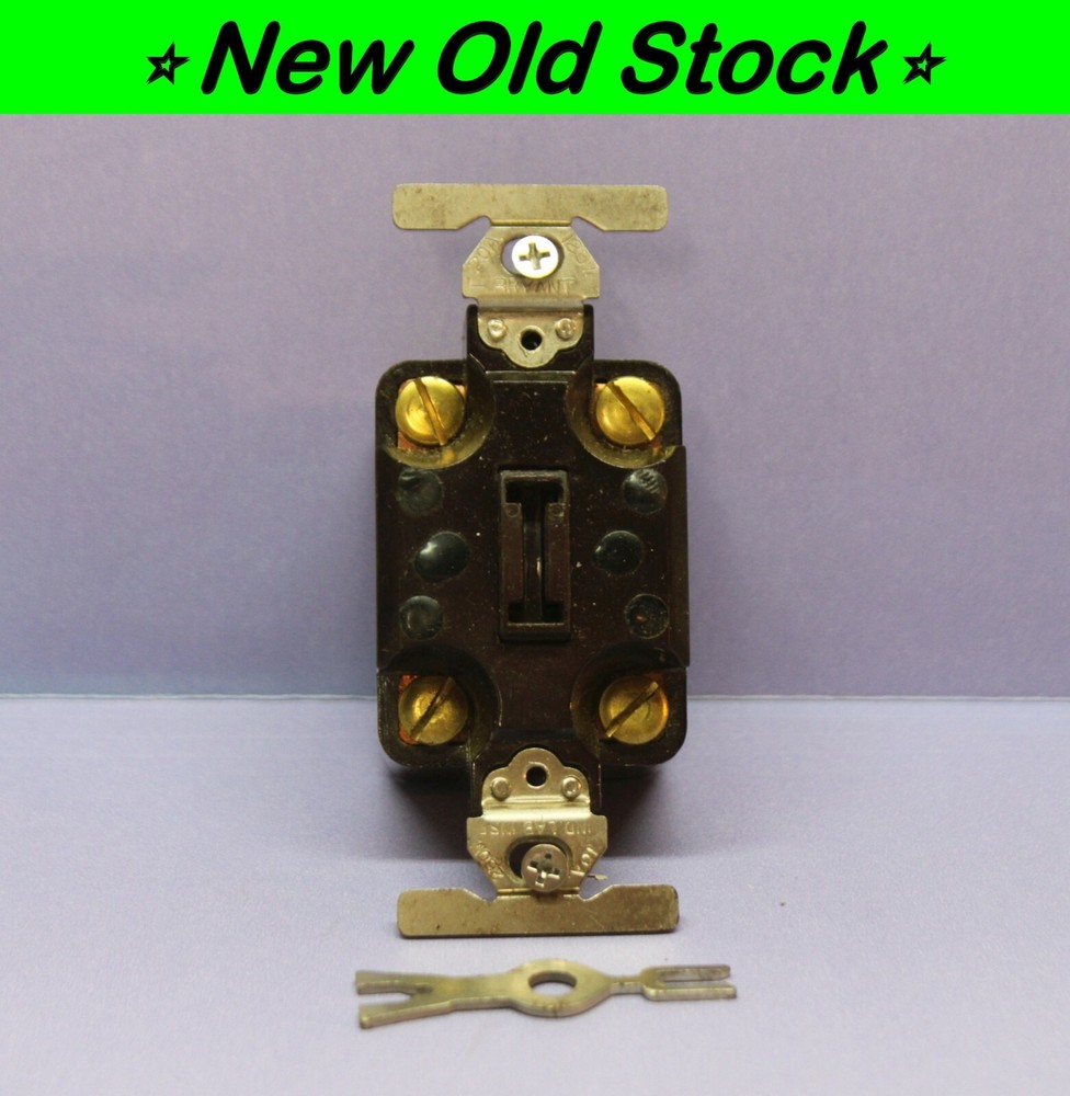 ⚡ Vintage Toggle Keyed Locking Switch, Double-Pole DPST, Momentary, 20A , Bryant