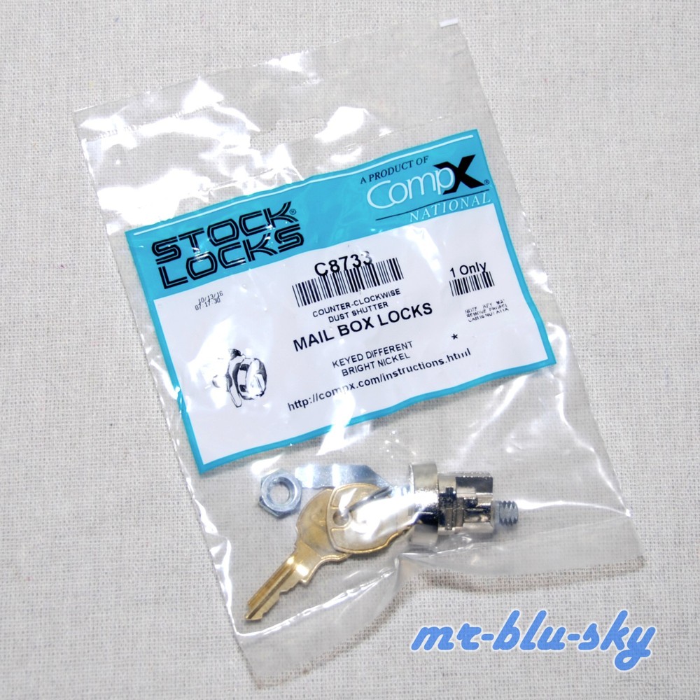 COMPX NATIONAL C8733, USPS Mail Box Lock w/ 2 Keys