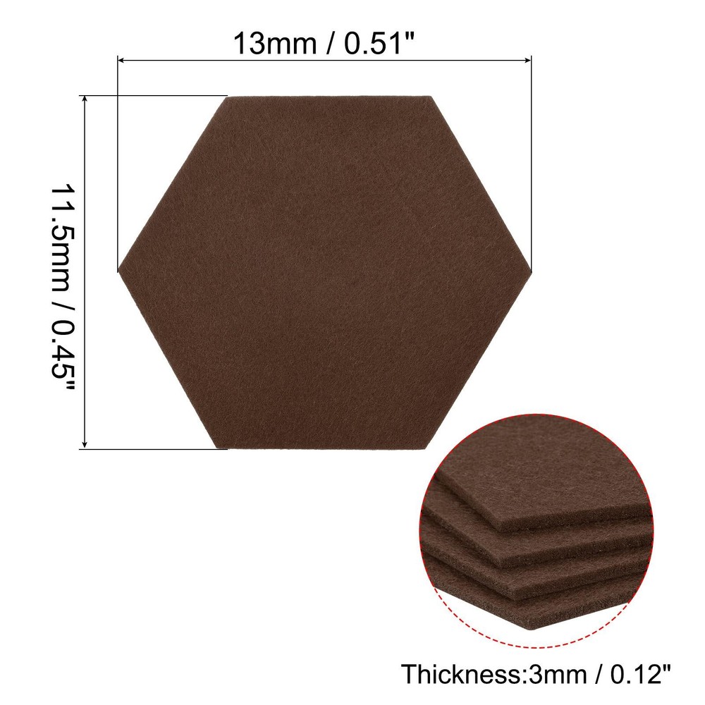 Felt coasters 9pcs hexagonal pads coasters, coffee