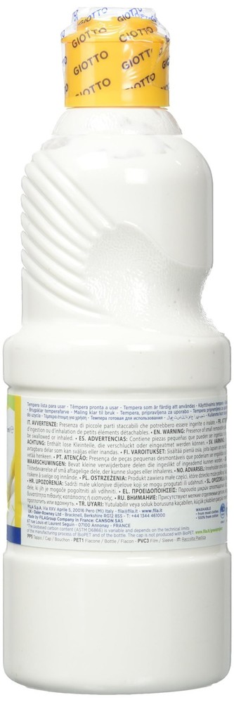 GIOTTO SCHOOL PAINT 500ML WHITE