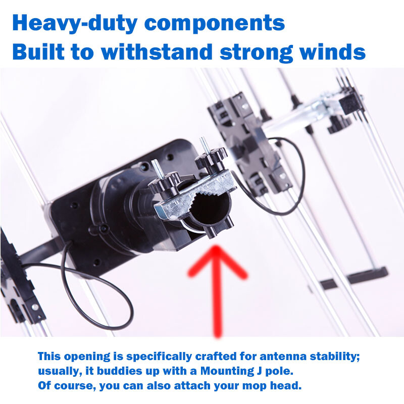 990 mile HDTV 1080P Outdoor Amplified Digital TV Antenna Rotor 360° UHF/VHF Home