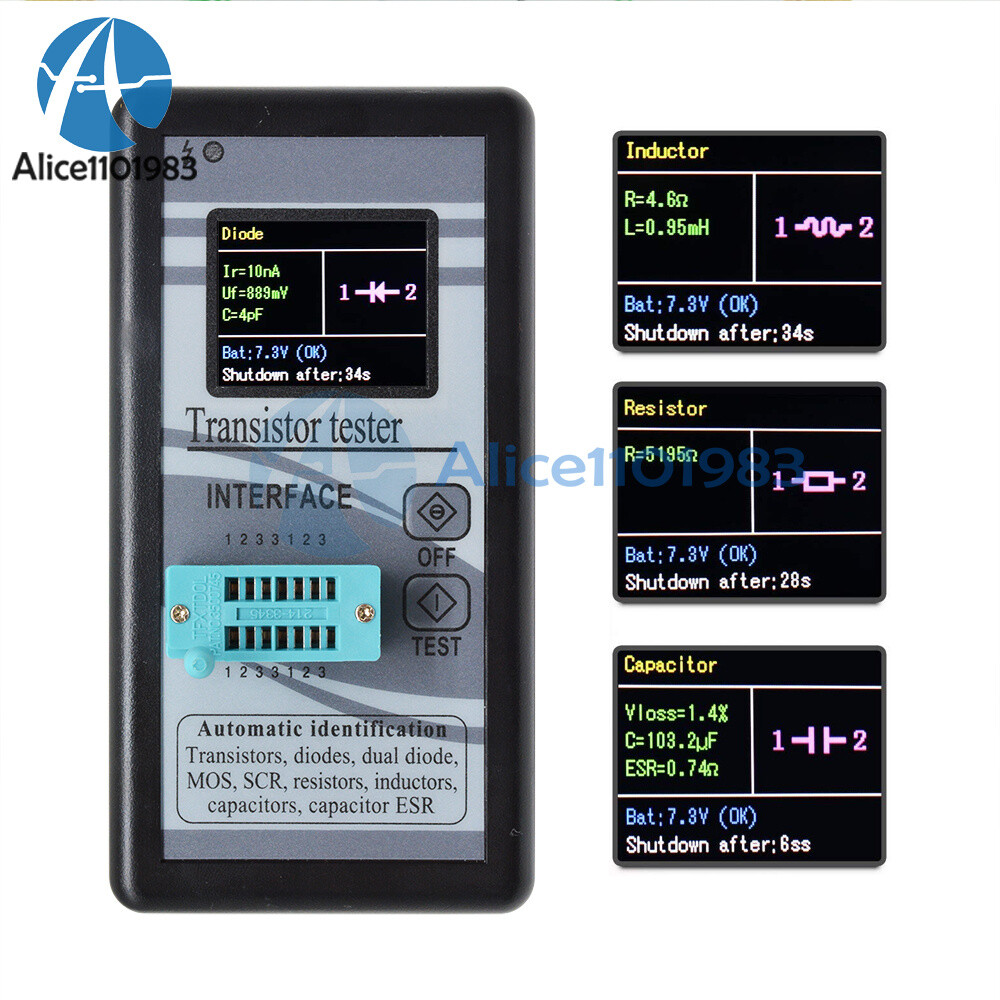 1.8" M328 TFT LCD Display Transistor Tester Diode Checker Capacitance Meter