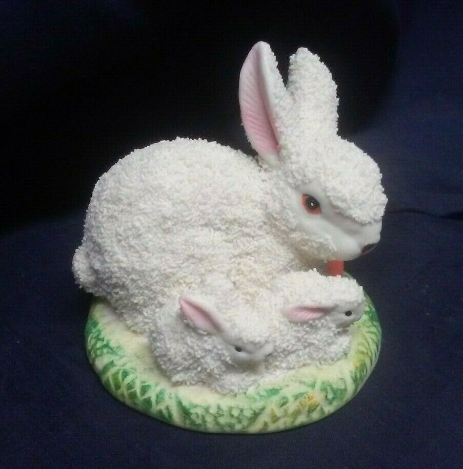 Ceramic rabbit with babies