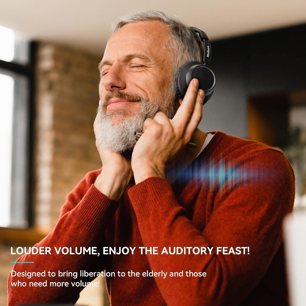 Mutbam M1 Bluetooth Wireless Headphones with Transmitter Charging Base