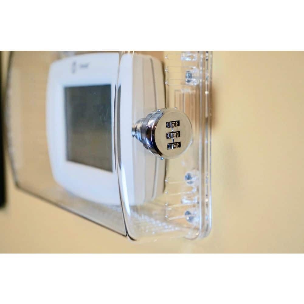 StatGuardPlus Universal Thermostat Guard Clear wChangeable Code Combination Lock