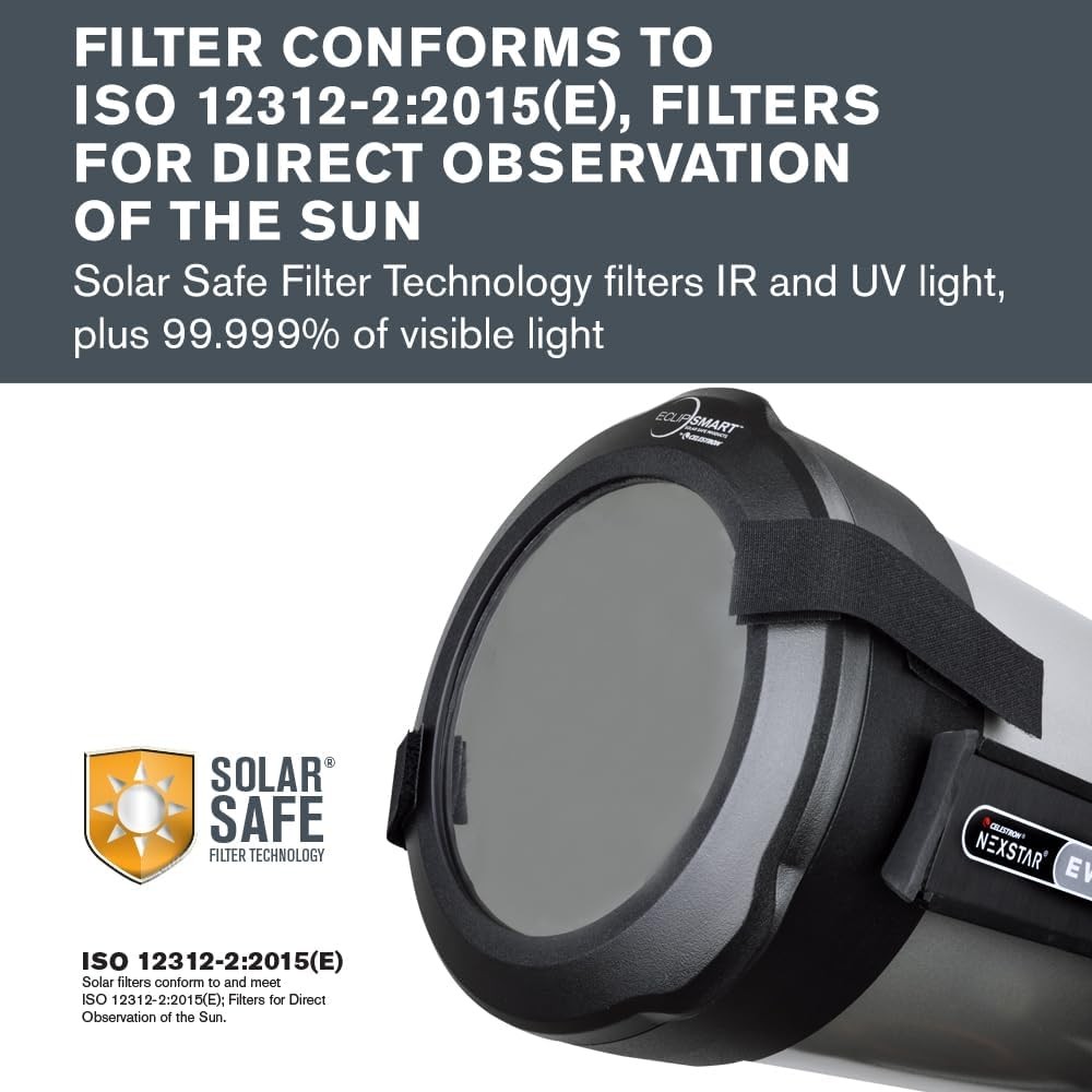 Celestron 94243 EclipSmart Solar Eclipse Telescope Filter – ISO 6" SCT