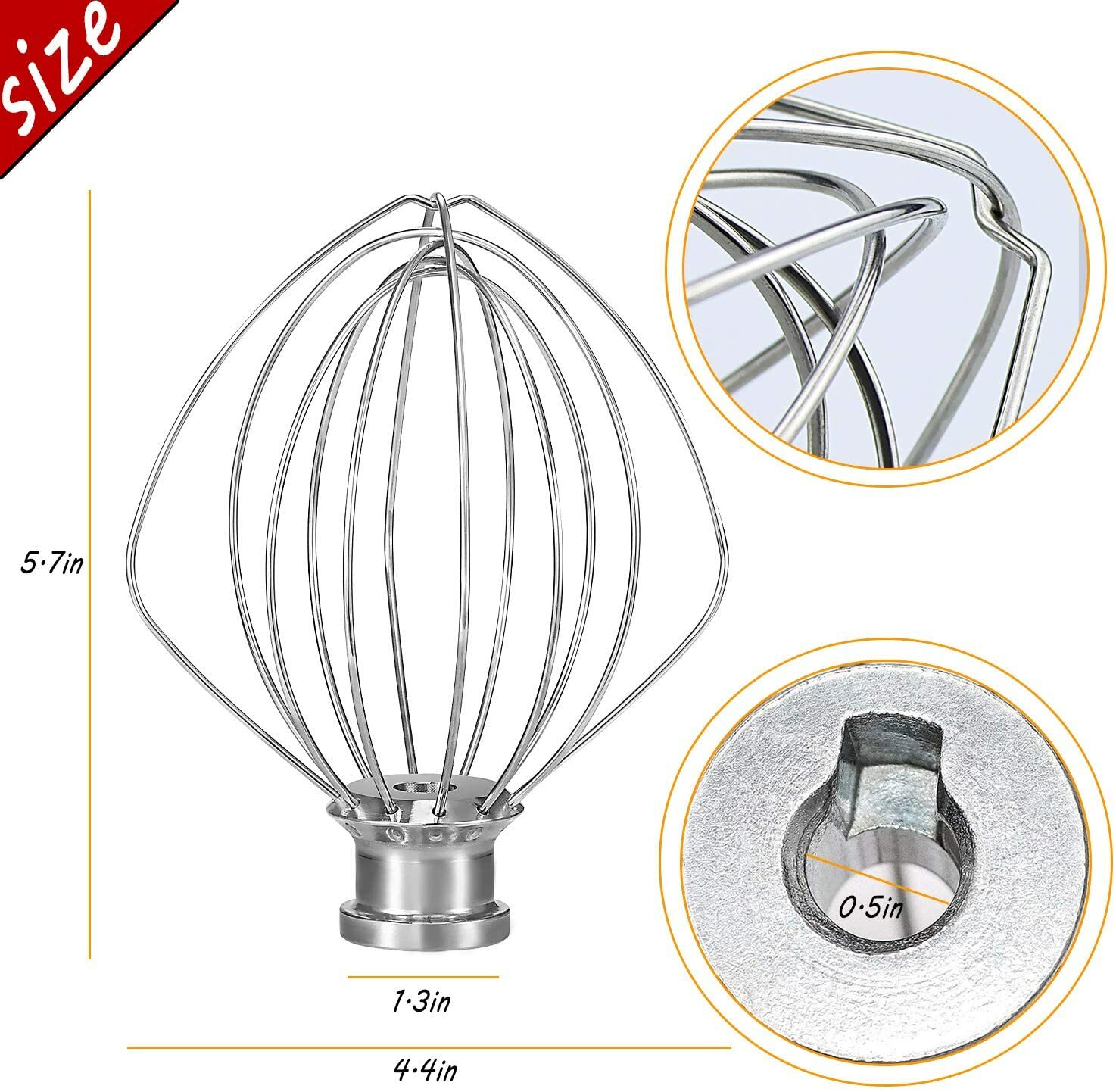 KSM150 Mixer set K45WW wire whip K45DH dough hook K45B flex edge beater 3 Pieces