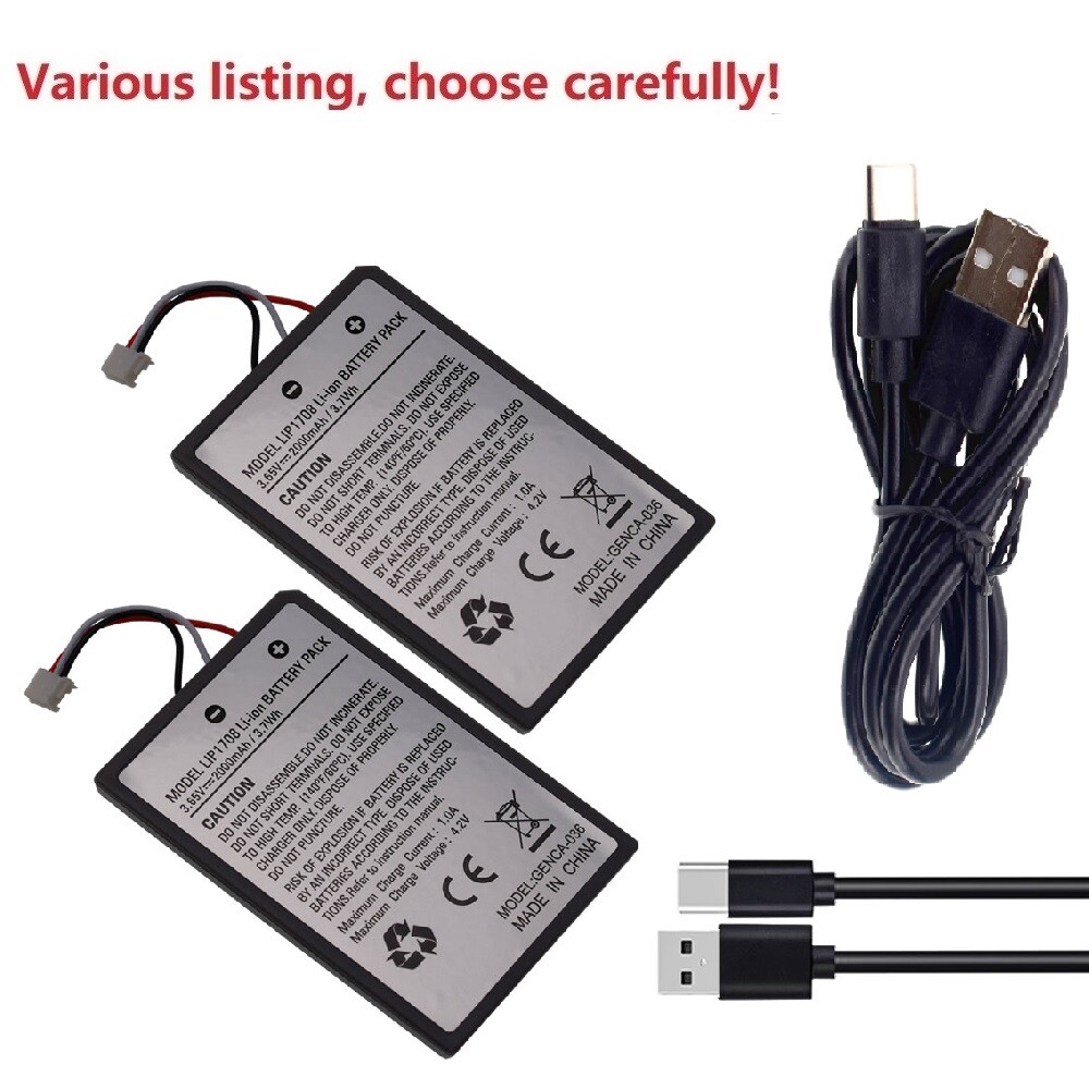 2.0Ah Replacement Battery PACK For Sony PS5 Playstation 5 Controller +USB Cable