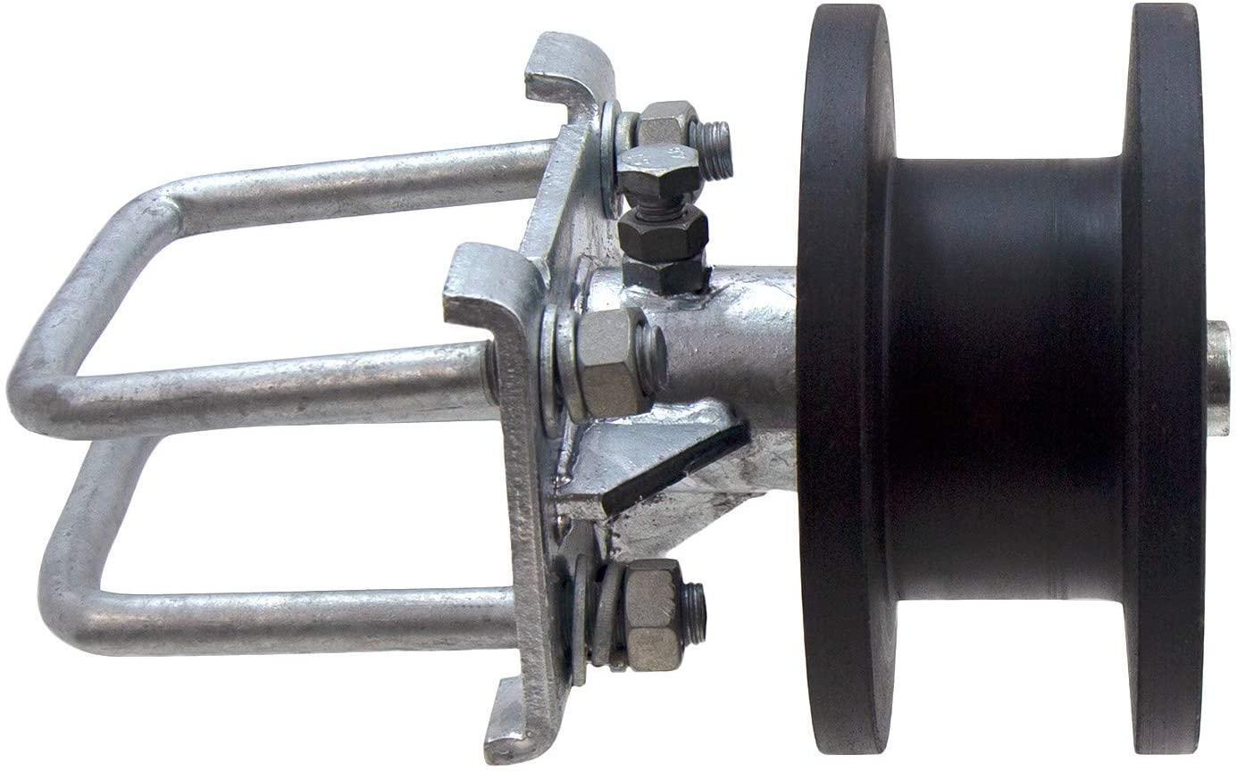 (4-Pack) 4" Square Post x 2" Square Gate Frame Premium Nylon Cantilever Roller