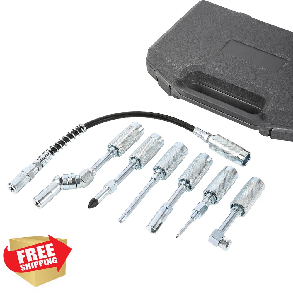 ARES 7pc Grease Gun Accessory Set 10000 PSI Case