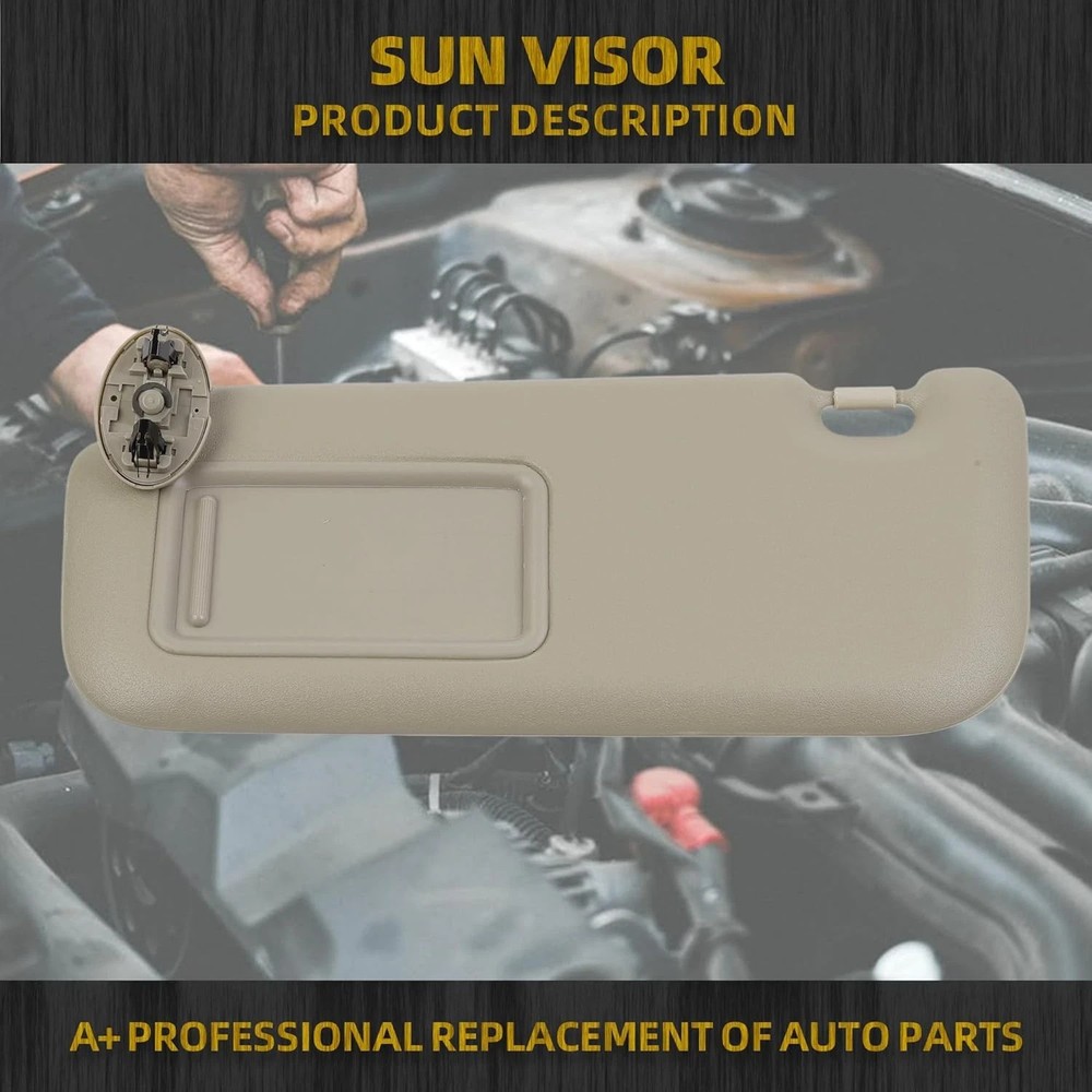 Left Driver Side Sun Visor Compatible with Toyota Corolla 2009 2010 2011 2012 20