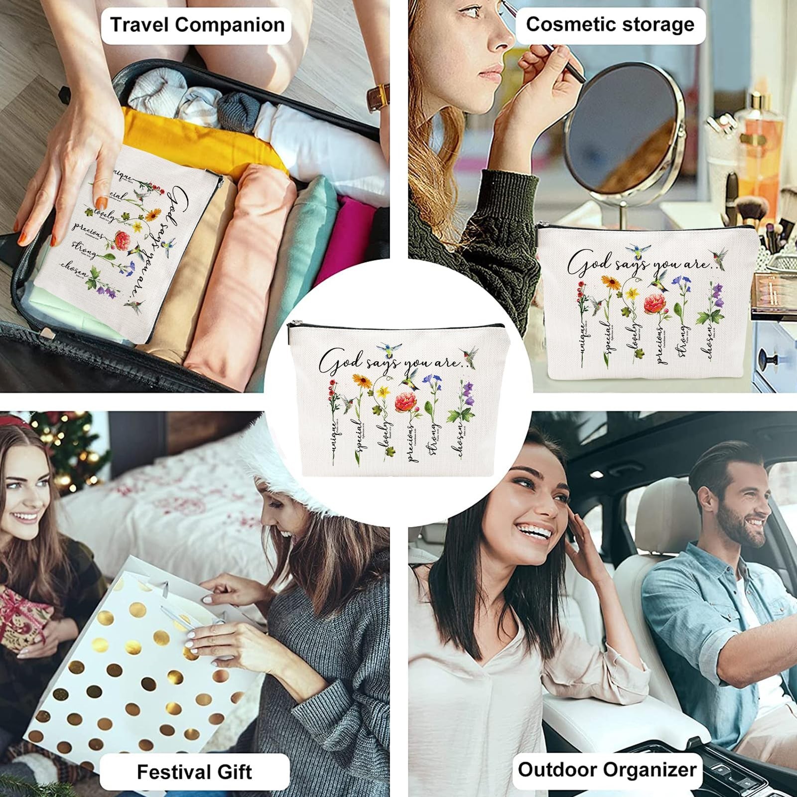 God Says You Are...Christian Gift for Women Inspirational Bible Verse Cosmeti...