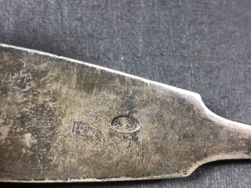 Antique Russian 1896-1908 Imperial Silver 84 Table Spoon Hallmarked Monogramed
