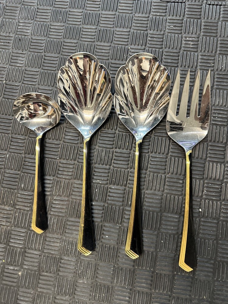 Yamazaki Stainless Silverware Serving Set Of Four