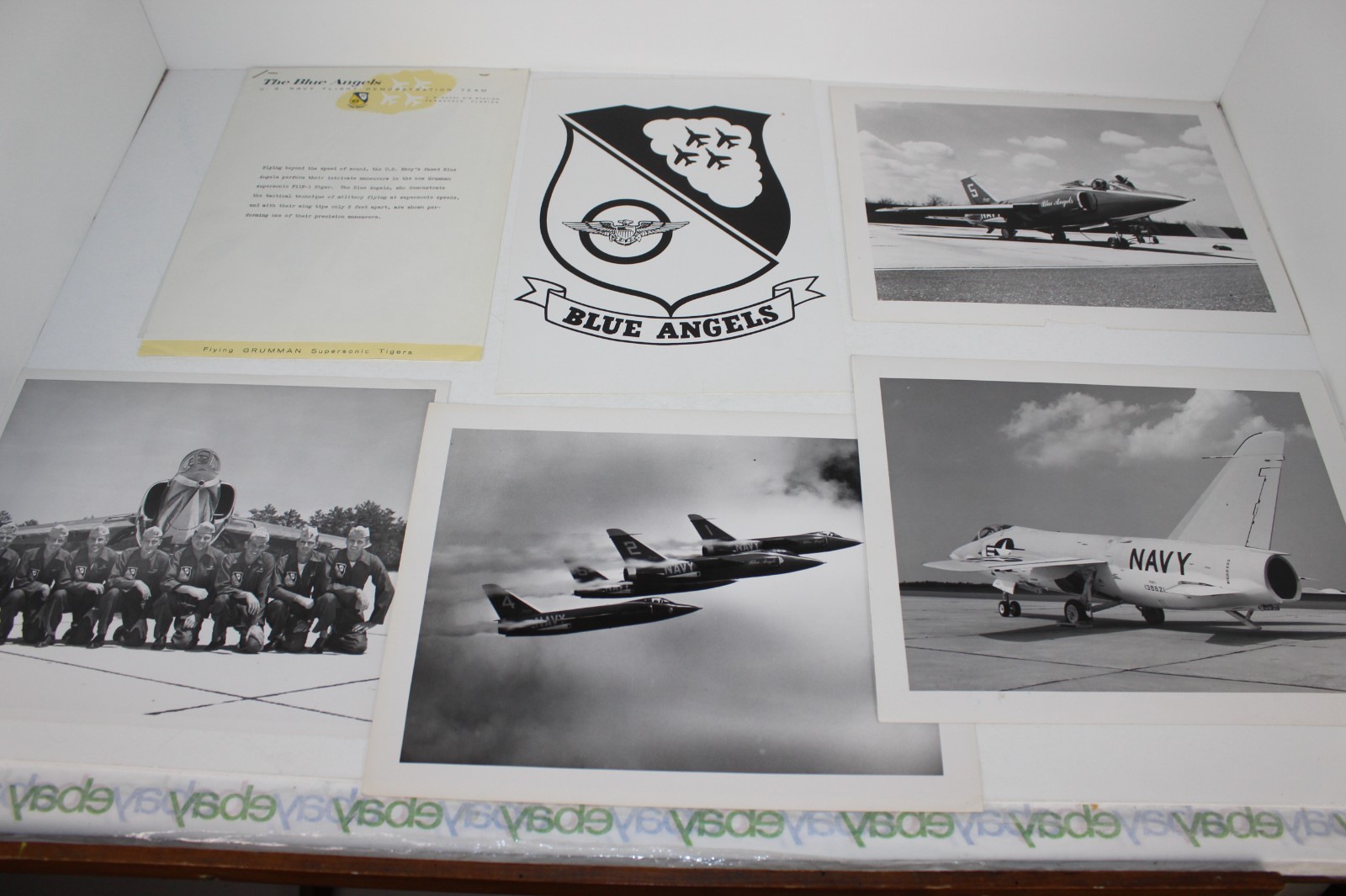 Group of 16 Original Vintage U S Navy Blue Angels Photos - Grumman Tiger