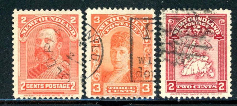 Newfoundland Scott # 82, 83, 86 - Used                      (4-C251)