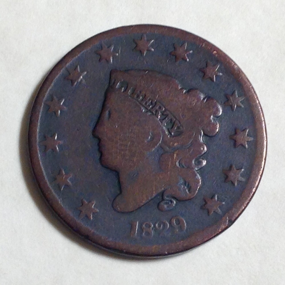 1829 US Coronet Head Large Cent cd
